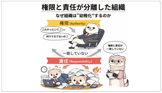 責任と権限が分離した組織はなぜ幼稚化するのか― オコジョレポート ―